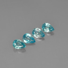 캐럿 천연 블루 지르콘 보석, 배 모양, 6.9×5 mm, VVS-VS
