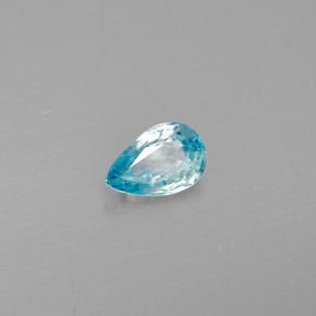 0.55캐럿 천연 블루 지르콘, 배 모양, 5.9×3.9 mm, VVS-VS