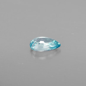 0.55캐럿 천연 블루 지르콘, 배 모양, 5.9×3.9 mm, VVS-VS