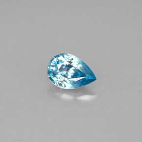 1.04캐럿 천연 블루 지르콘, 배 모양, 7.2×5 mm, VVS