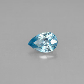 1.04캐럿 천연 블루 지르콘, 배 모양, 7.2×5 mm, VVS