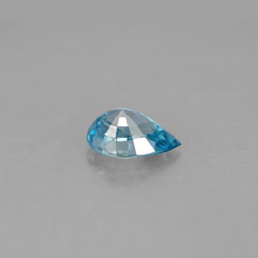 1.04캐럿 천연 블루 지르콘, 배 모양, 7.2×5 mm, VVS
