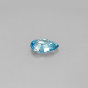 0.82캐럿 천연 블루 지르콘, 배 모양, 6.8×4.9 mm, VVS