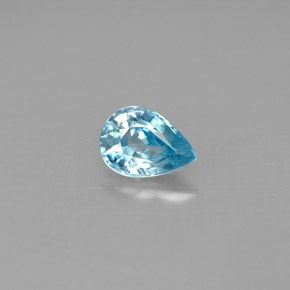 1.07캐럿 천연 블루 지르콘, 배 모양, 7×5 mm, VVS