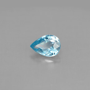 1.07캐럿 천연 블루 지르콘, 배 모양, 7×5 mm, VVS