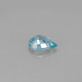 1.07캐럿 천연 블루 지르콘, 배 모양, 7×5 mm, VVS