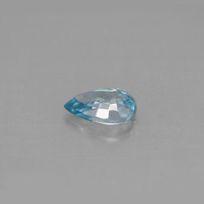 1.03캐럿 천연 블루 지르콘, 배 모양, 7.1×5 mm, VS