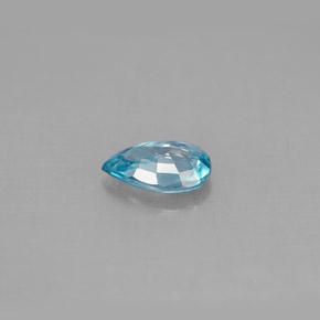 0.81캐럿 천연 블루 지르콘, 배 모양, 7×4.7 mm, VS