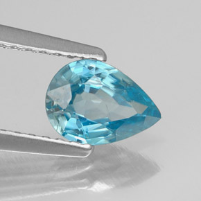 0.99캐럿 천연 블루 지르콘, 배 모양, 7×5 mm, VS