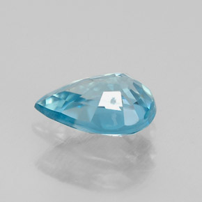0.99캐럿 천연 블루 지르콘, 배 모양, 7×5 mm, VS