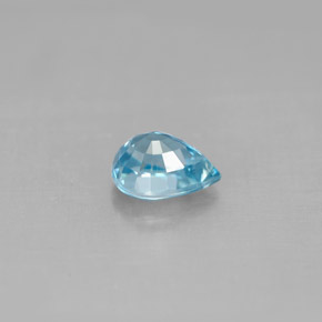 1.23캐럿 천연 블루 지르콘, 배 모양, 6.9×5 mm, VS
