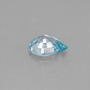 1.01캐럿 천연 블루 지르콘, 배 모양, 7.1×5 mm, VS
