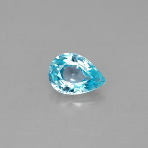 0.99캐럿 천연 블루 지르콘, 배 모양, 6.9×5 mm, VS
