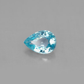 0.99캐럿 천연 블루 지르콘, 배 모양, 6.9×5 mm, VS