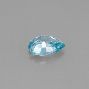 0.99캐럿 천연 블루 지르콘, 배 모양, 6.9×5 mm, VS