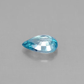 0.99캐럿 천연 블루 지르콘, 배 모양, 7.1×5 mm, VS