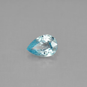 1.03캐럿 천연 블루 지르콘, 배 모양, 7.1×5 mm, VVS-VS