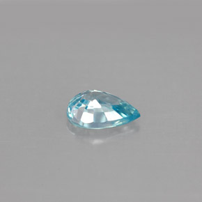 1.03캐럿 천연 블루 지르콘, 배 모양, 7.1×5 mm, VVS-VS