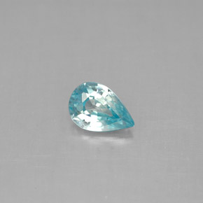 0.88캐럿 천연 블루 지르콘, 배 모양, 7.1×4.8 mm, VVS-VS