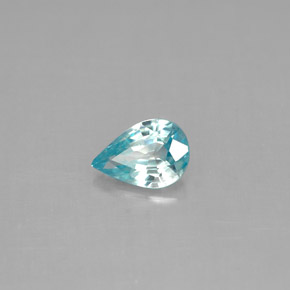 0.88캐럿 천연 블루 지르콘, 배 모양, 7.1×4.8 mm, VVS-VS