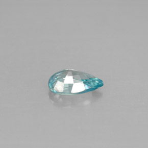 0.88캐럿 천연 블루 지르콘, 배 모양, 7.1×4.8 mm, VVS-VS