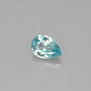 1.08캐럿 천연 블루 지르콘, 배 모양, 7.1×5 mm, VVS-VS