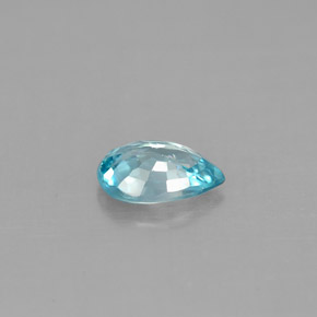 0.89캐럿 천연 블루 지르콘, 배 모양, 7.1×4.9 mm, VVS-VS