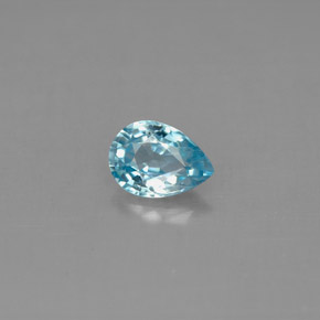 1.04캐럿 천연 블루 지르콘, 배 모양, 7.1×5 mm, VVS-VS