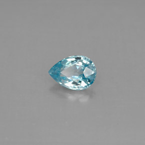 1.04캐럿 천연 블루 지르콘, 배 모양, 7.1×5 mm, VVS-VS