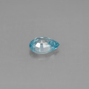 1.04캐럿 천연 블루 지르콘, 배 모양, 7.1×5 mm, VVS-VS