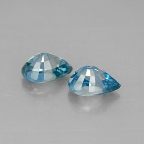 캐럿 천연 블루 지르콘 보석, 배 모양, 7×5.1 mm, VVS-VS
