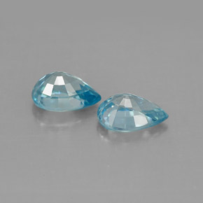 캐럿 천연 블루 지르콘 보석, 배 모양, 7.1×5.1 mm, VVS-VS
