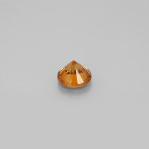 0.98캐럿 천연 오렌지 지르콘, 라운드 컷, 5.50 mm, VVS-VS