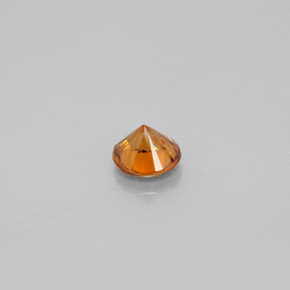 0.98캐럿 천연 오렌지 지르콘, 라운드 컷, 5.47 mm, VVS-VS