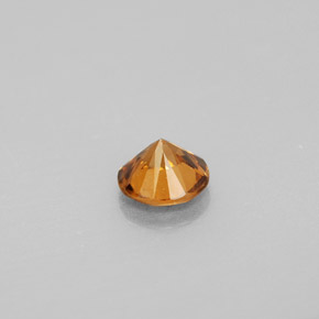0.86캐럿 천연 오렌지 지르콘, 라운드 컷, 5.41 mm, VVS-VS
