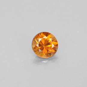 0.99캐럿 천연 오렌지 지르콘, 라운드 컷, 5.48 mm, VVS-VS