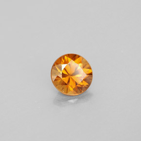 0.99캐럿 천연 오렌지 지르콘, 라운드 컷, 5.48 mm, VVS-VS