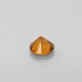 0.99캐럿 천연 오렌지 지르콘, 라운드 컷, 5.48 mm, VVS-VS