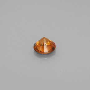 0.91캐럿 천연 오렌지 지르콘, 라운드 컷, 5.48 mm, VS