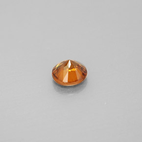 0.98캐럿 천연 오렌지 지르콘, 라운드 컷, 5.58 mm, VS