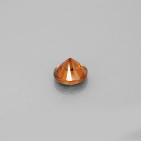 1.01캐럿 천연 오렌지 지르콘, 라운드 컷, 5.54 mm, VS
