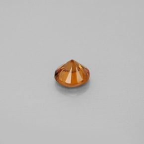 1.02캐럿 천연 오렌지 지르콘, 라운드 컷, 5.52 mm, VS