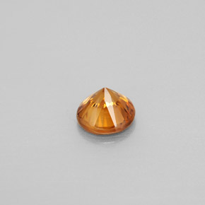 0.91캐럿 천연 오렌지 지르콘, 라운드 컷, 5.43 mm, VS