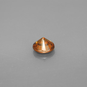 0.99캐럿 천연 오렌지 지르콘, 라운드 컷, 5.60 mm, VS