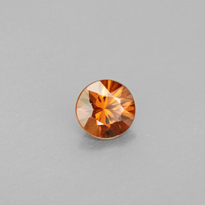 0.96캐럿 천연 오렌지 지르콘, 라운드 컷, 5.56 mm, VS