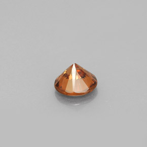 0.96캐럿 천연 오렌지 지르콘, 라운드 컷, 5.56 mm, VS
