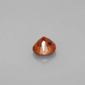 0.96캐럿 천연 오렌지 지르콘, 라운드 컷, 5.31 mm, VS