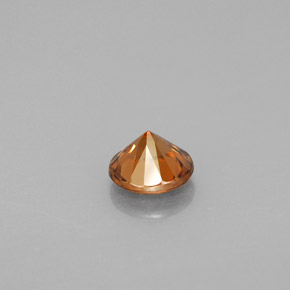 0.99캐럿 천연 오렌지 지르콘, 라운드 컷, 5.56 mm, VS