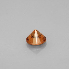 1.01캐럿 천연 오렌지 지르콘, 라운드 컷, 5.52 mm, VS