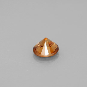 0.97캐럿 천연 오렌지 지르콘, 라운드 컷, 5.61 mm, VS